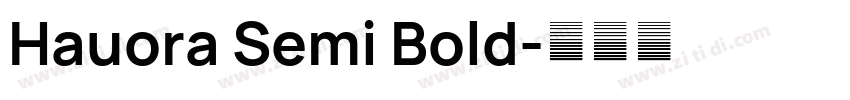 Hauora Semi Bold字体转换